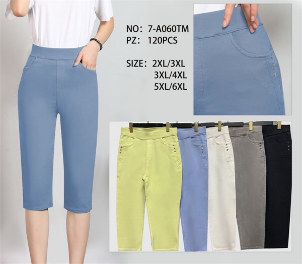 Spodnie damskie 7/8 Roz 2XL-6XL, Mix Kolor Paczka 12 szt 1